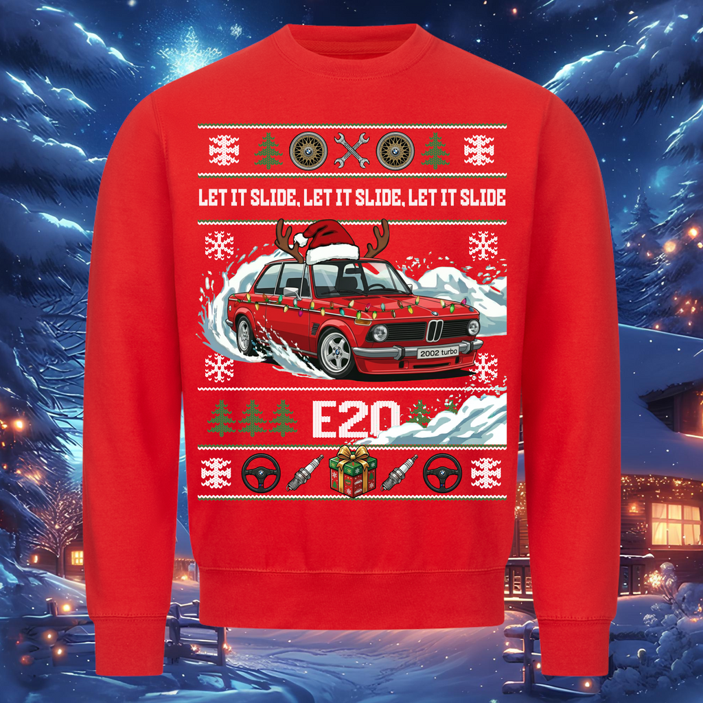 E20 - 2002 Turbo - LET IT SLIDE - Christmas Sweatshirt