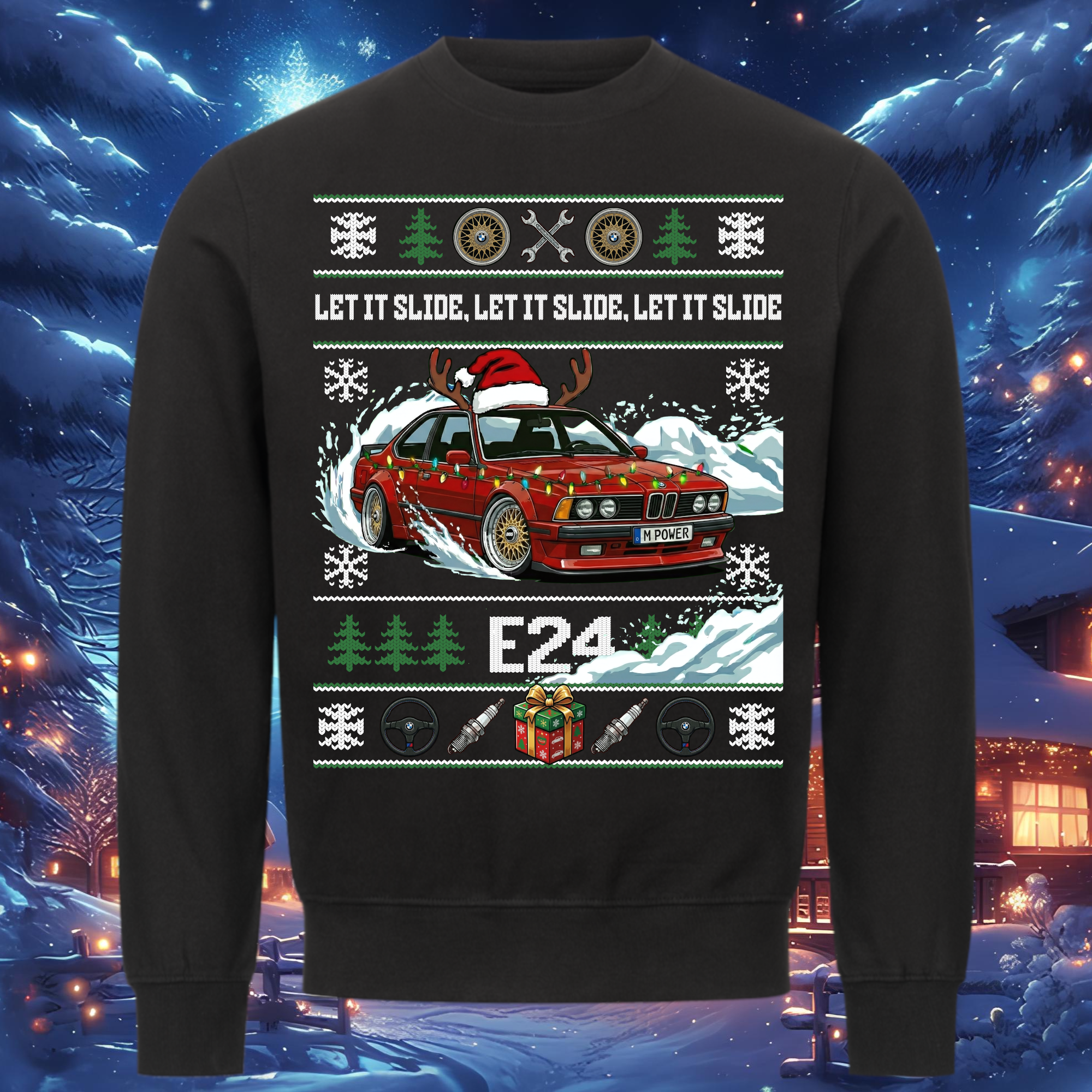 E24 635 CSI - LET IT SLIDE - Weihnachts-Sweatshirt