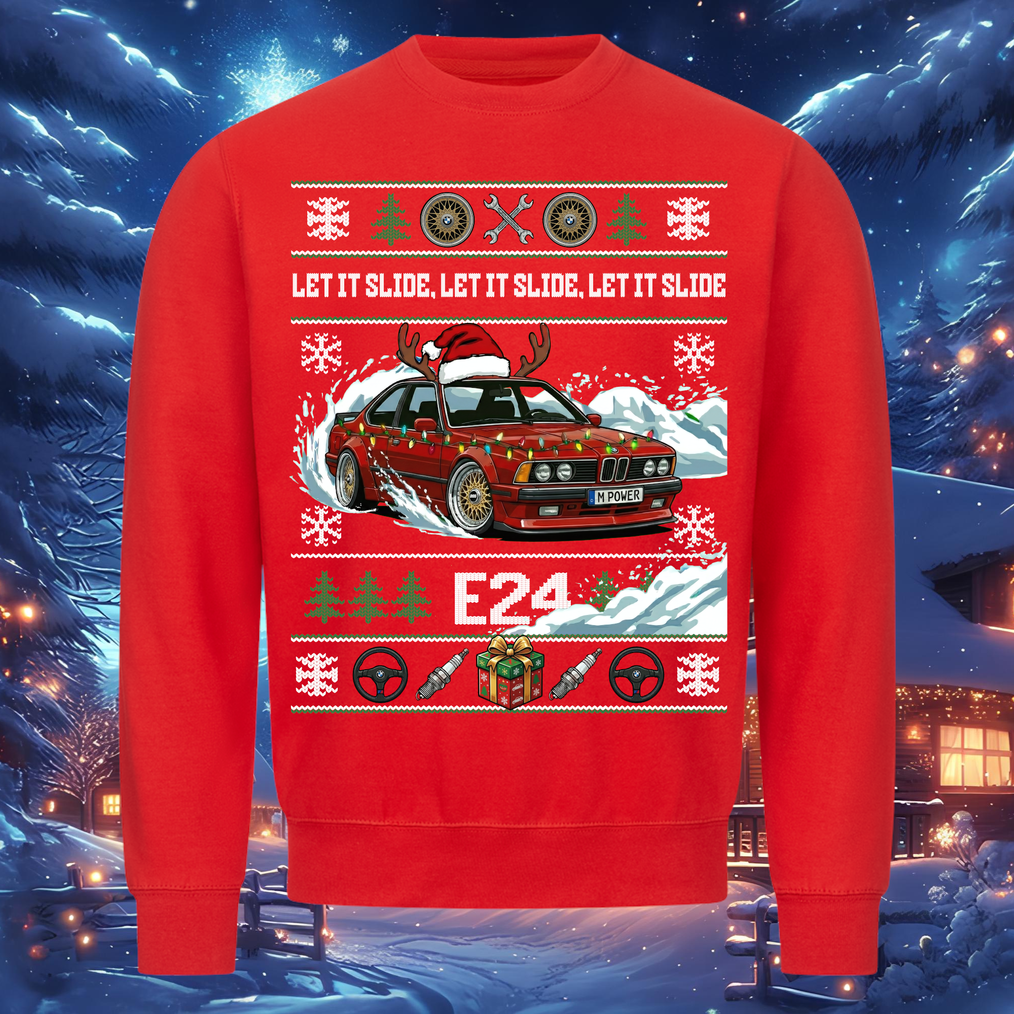 E24 635 CSI - LET IT SLIDE - Weihnachts-Sweatshirt
