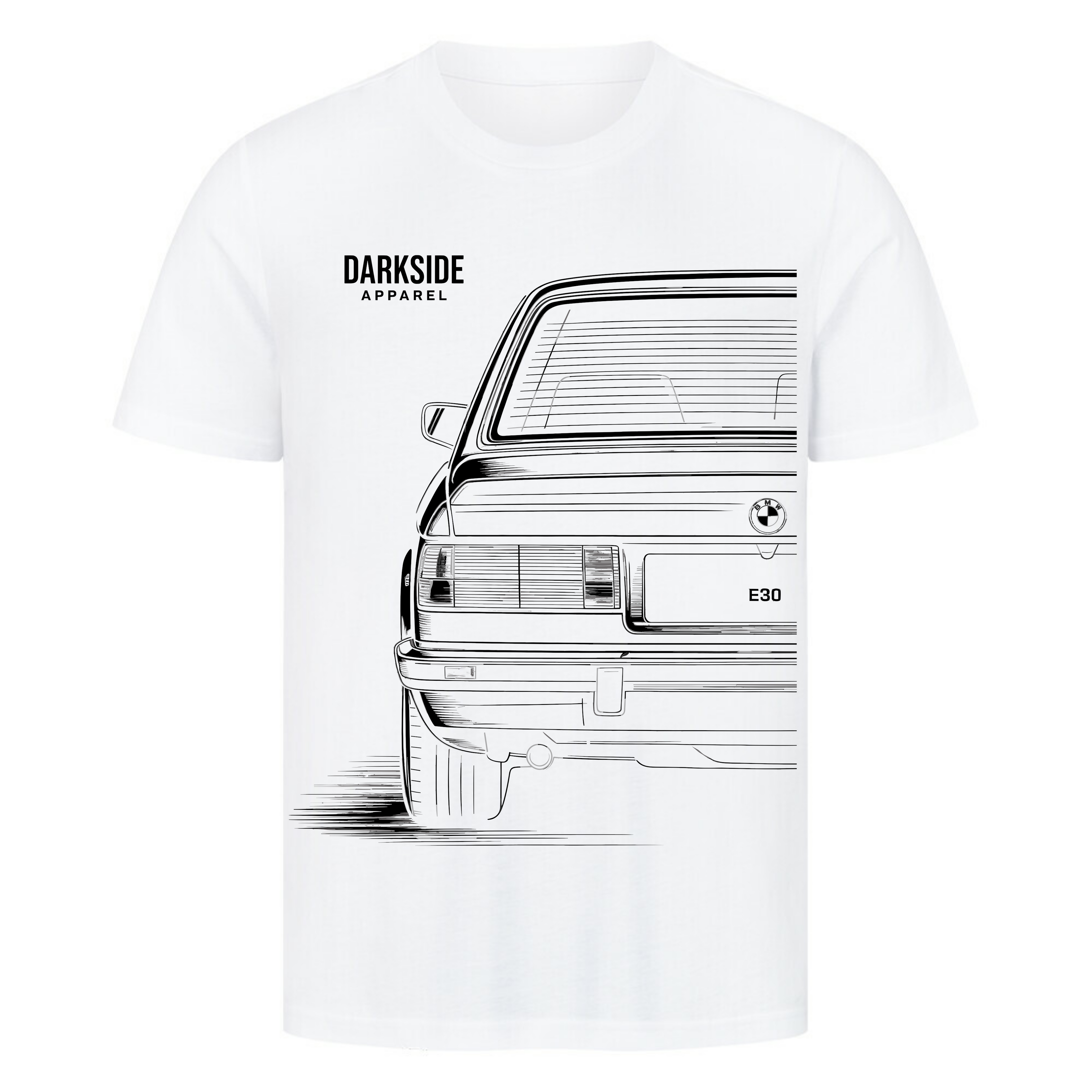 E30 Rear View - Classic Never Dies - Premium Shirt unisex