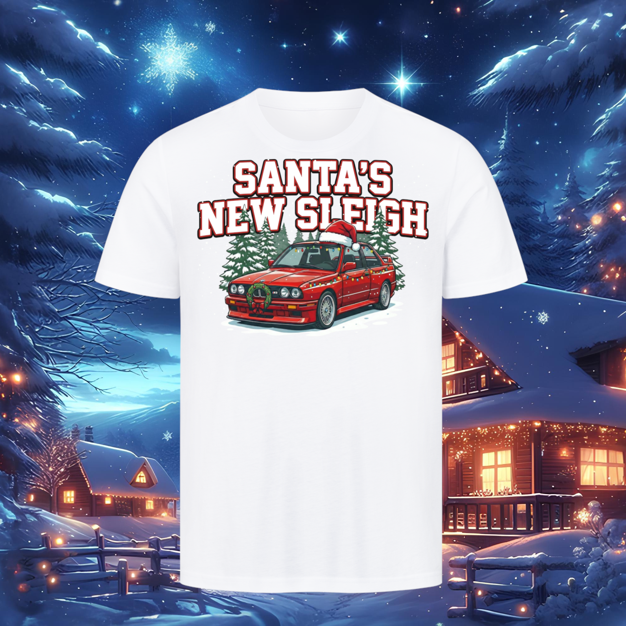Santa’s New Sleigh – Premium T-Shirt (E30 Edition)
