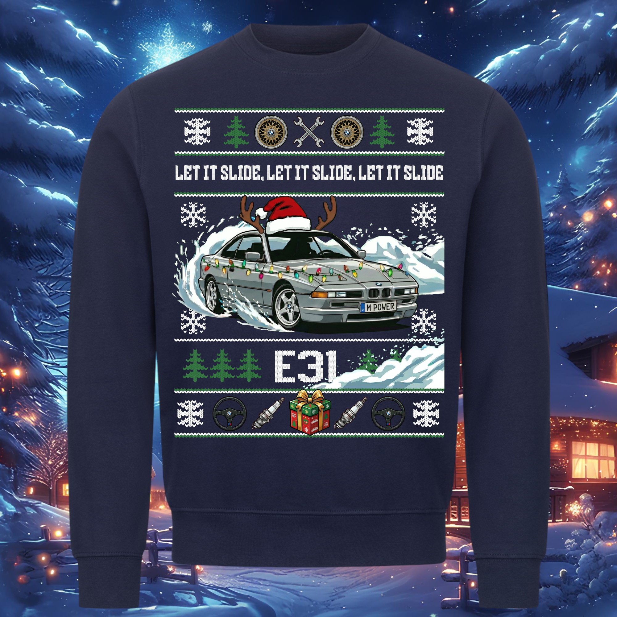 E31 - LET IT SLIDE - Christmas sweatshirt