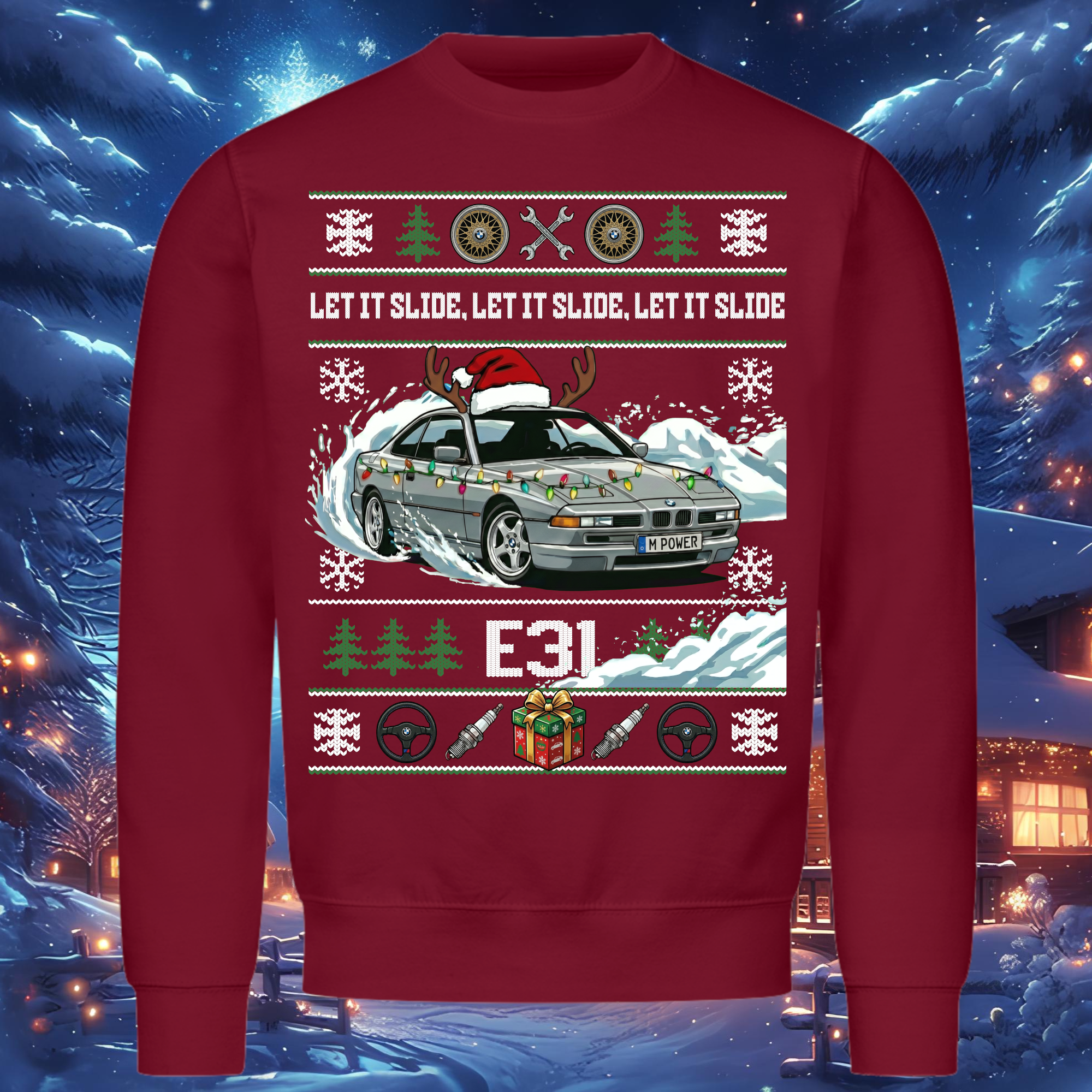 E31 - LET IT SLIDE - Christmas sweatshirt
