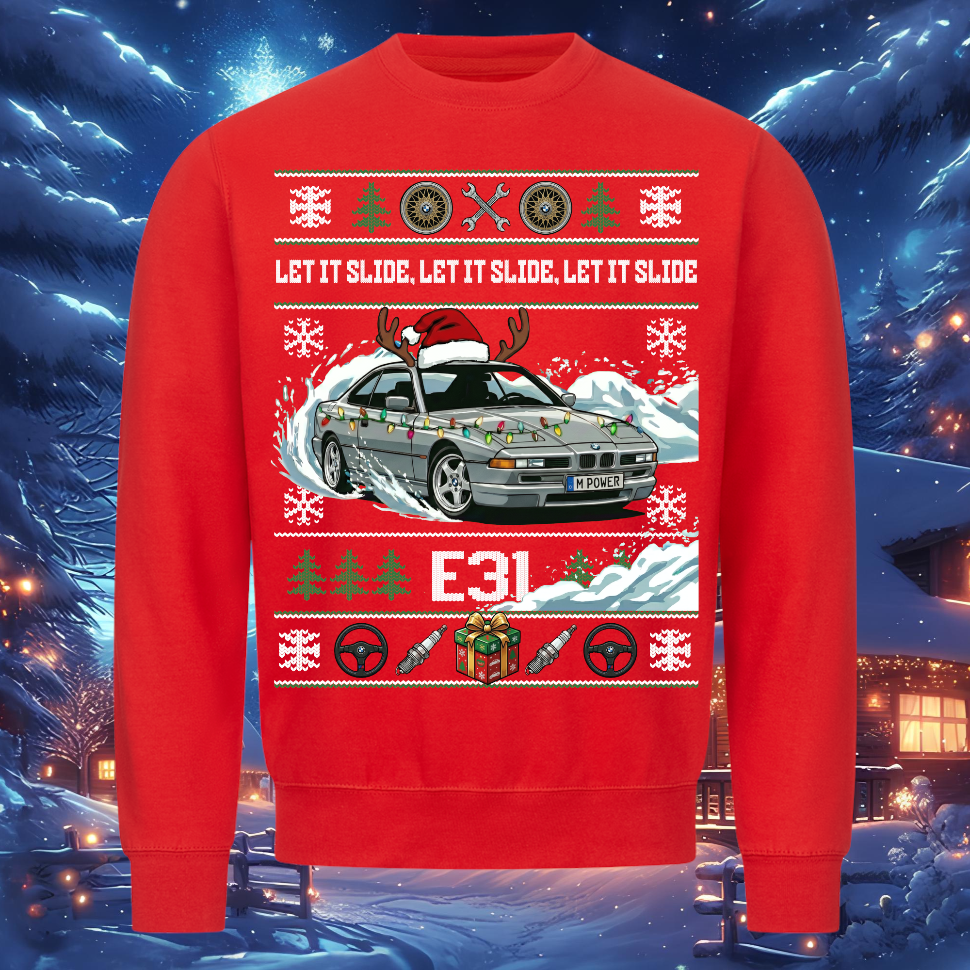 E31 - LET IT SLIDE - Christmas sweatshirt