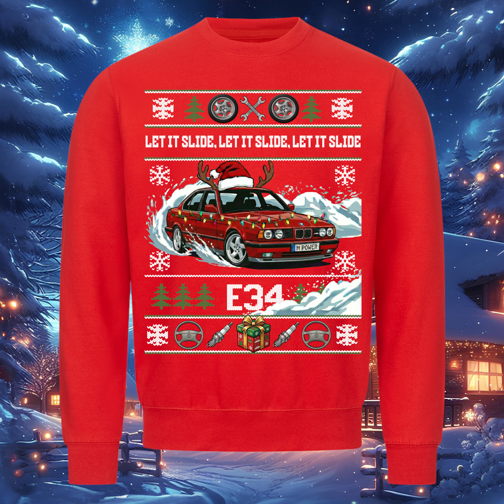 E34 M5 - LET IT SLIDE - Weihnachts-Sweatshirt