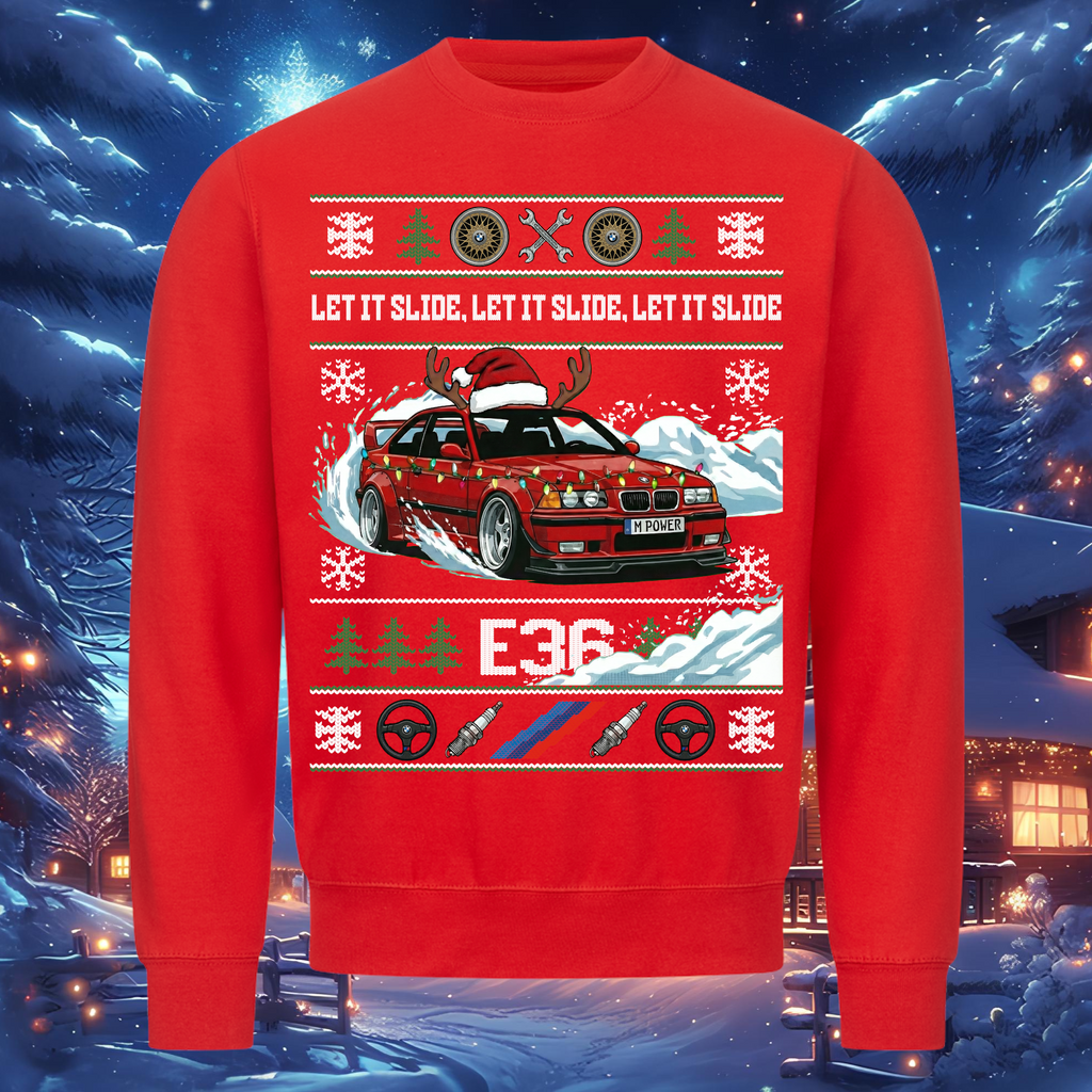 E36 M3 - LET IT SLIDE - Weihnachts-Sweatshirt
