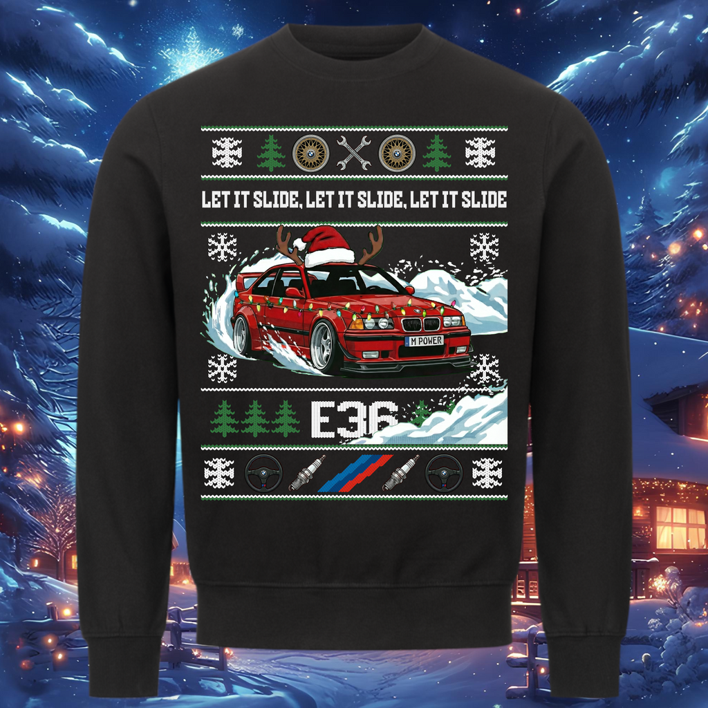 E36 M3 - LET IT SLIDE - Weihnachts-Sweatshirt