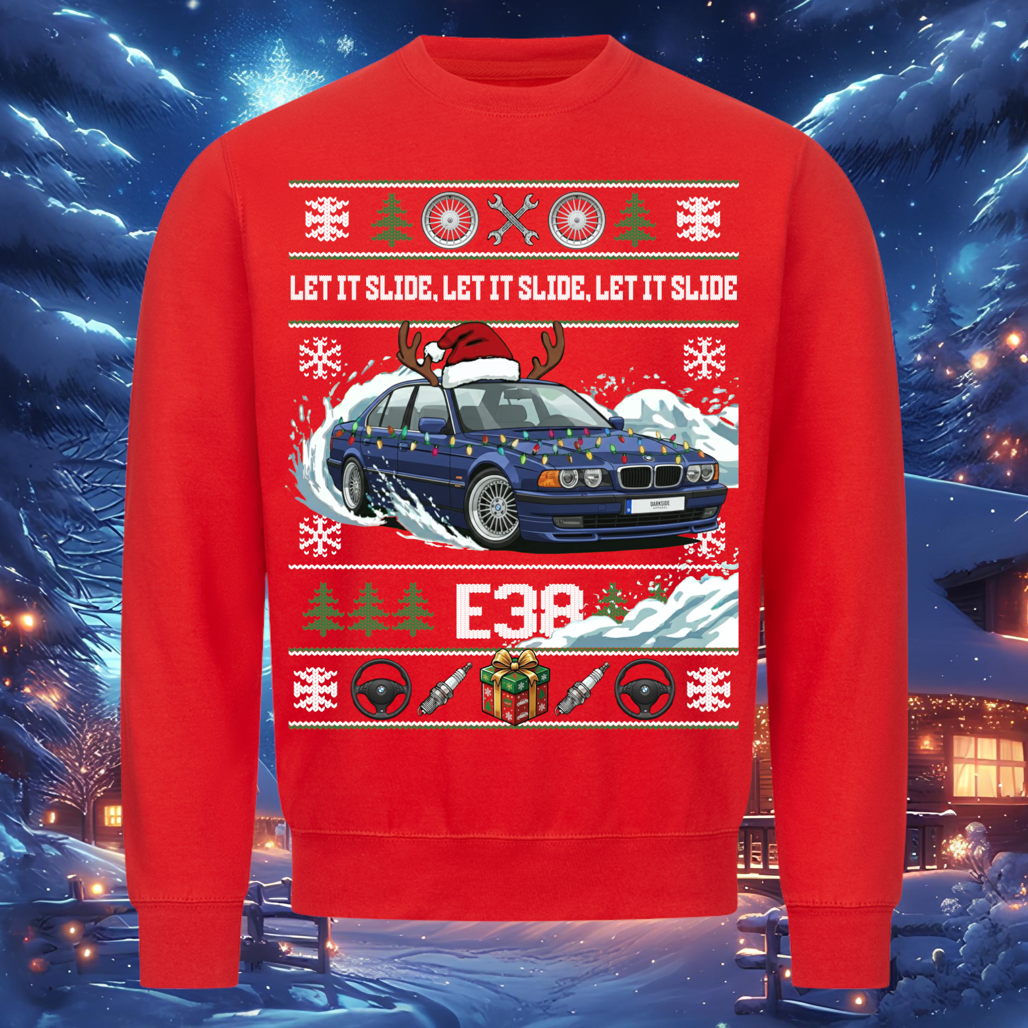 E38 7 Series - LET IT SLIDE - Christmas Sweatshirt