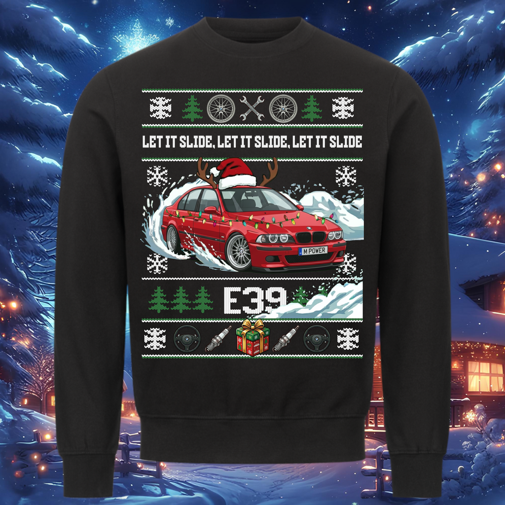 E39 M5 - LET IT SLIDE - Weihnachts-Sweatshirt