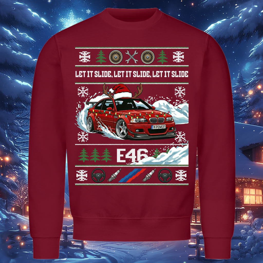E46 M3 - LET IT SLIDE - Weihnachts-Sweatshirt