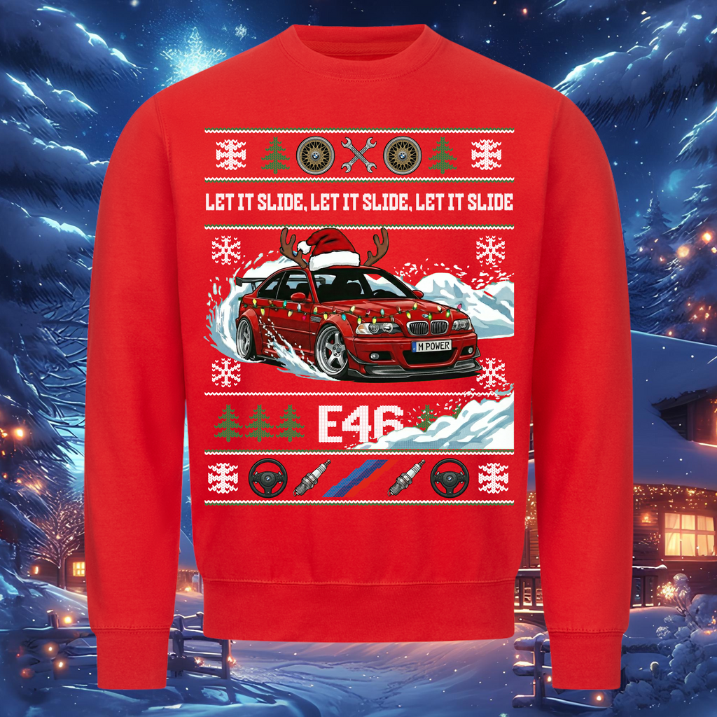 E46 M3 - LET IT SLIDE - Weihnachts-Sweatshirt