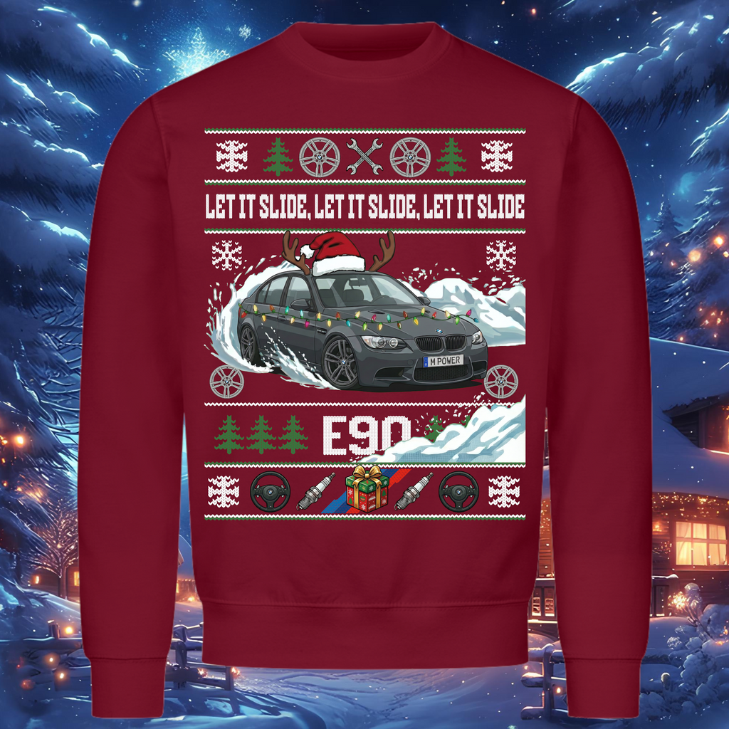 E90 M3 - LET IT SLIDE - Weihnachts-Sweatshirt