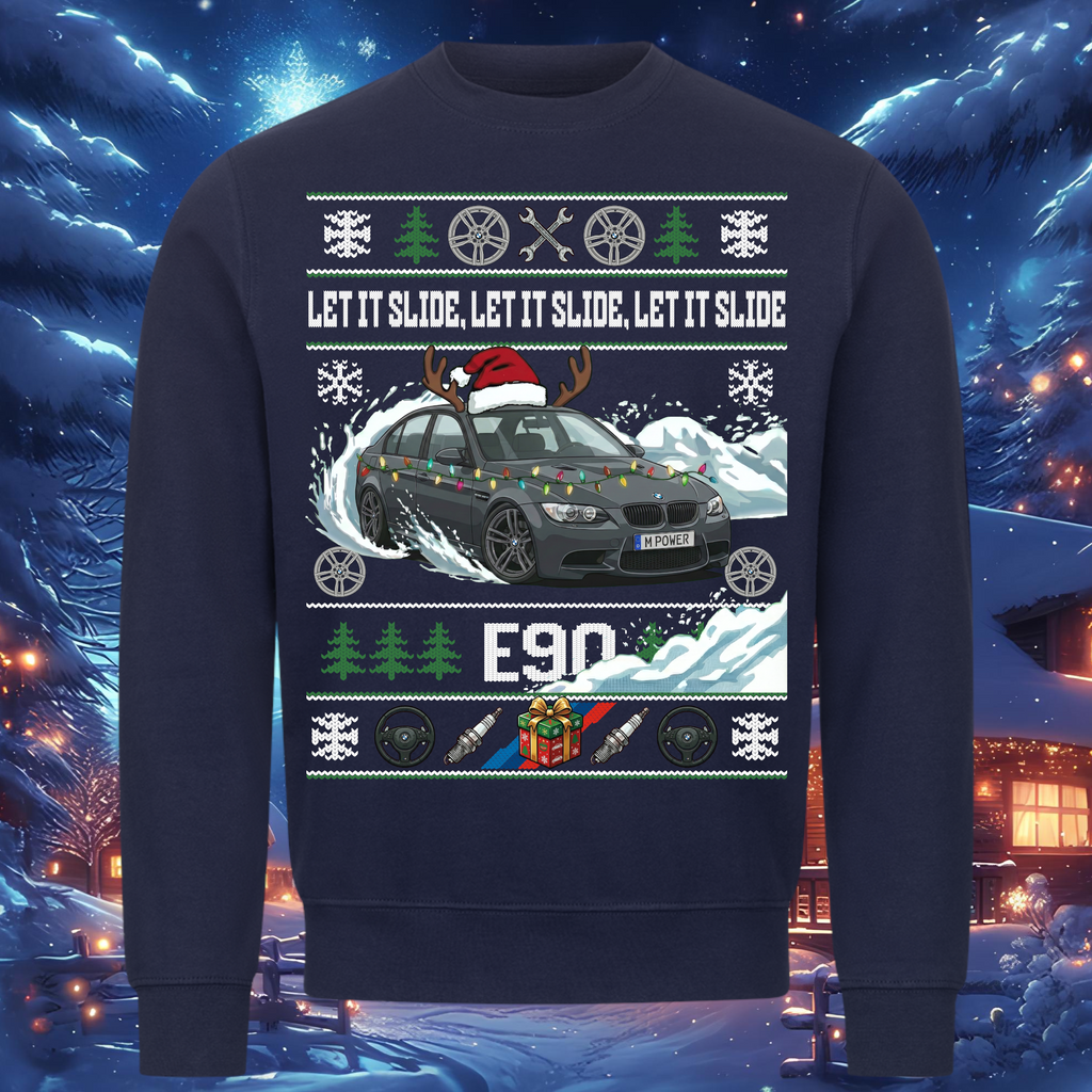 E90 M3 - LET IT SLIDE - Weihnachts-Sweatshirt