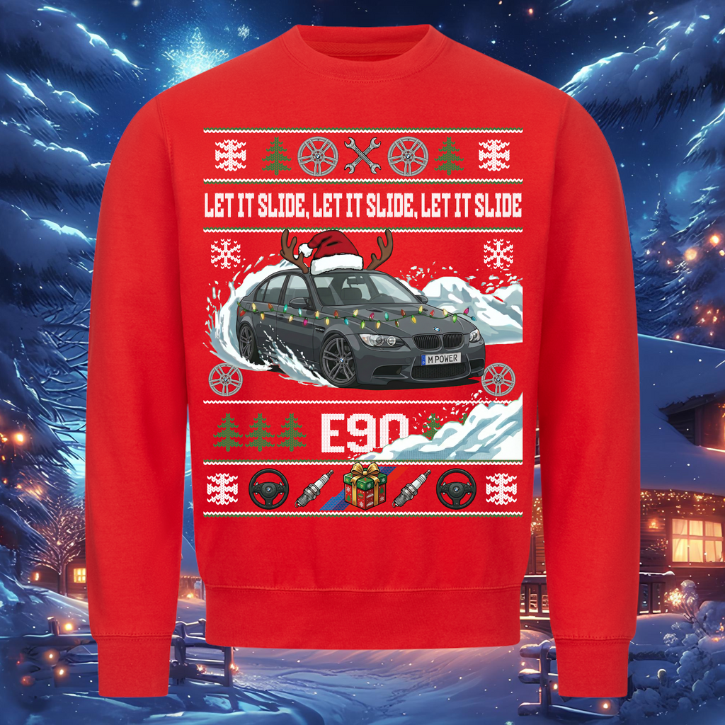 E90 M3 - LET IT SLIDE - Weihnachts-Sweatshirt