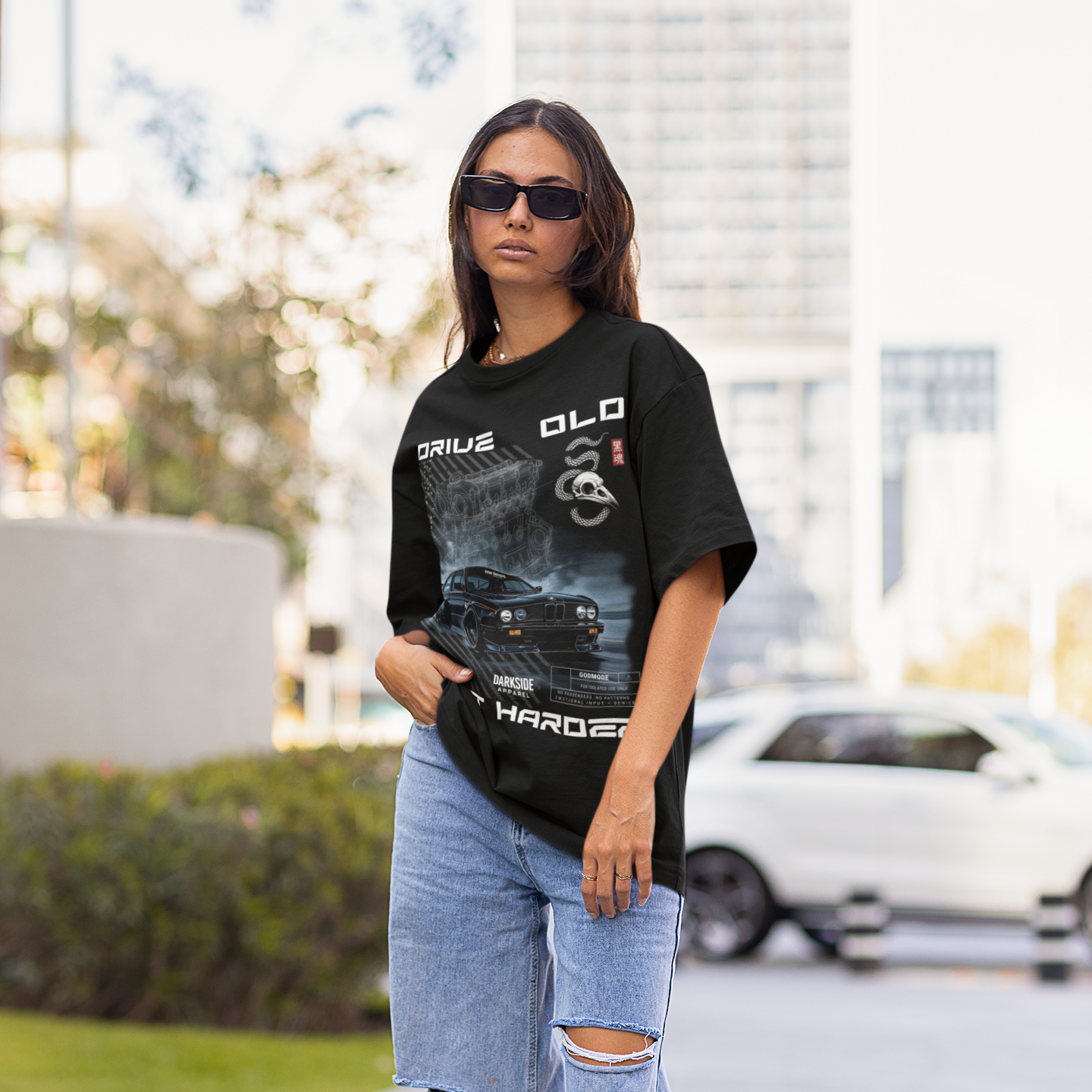 Drive Old Drift Harder - Oversized T-Shirt (240GSM)