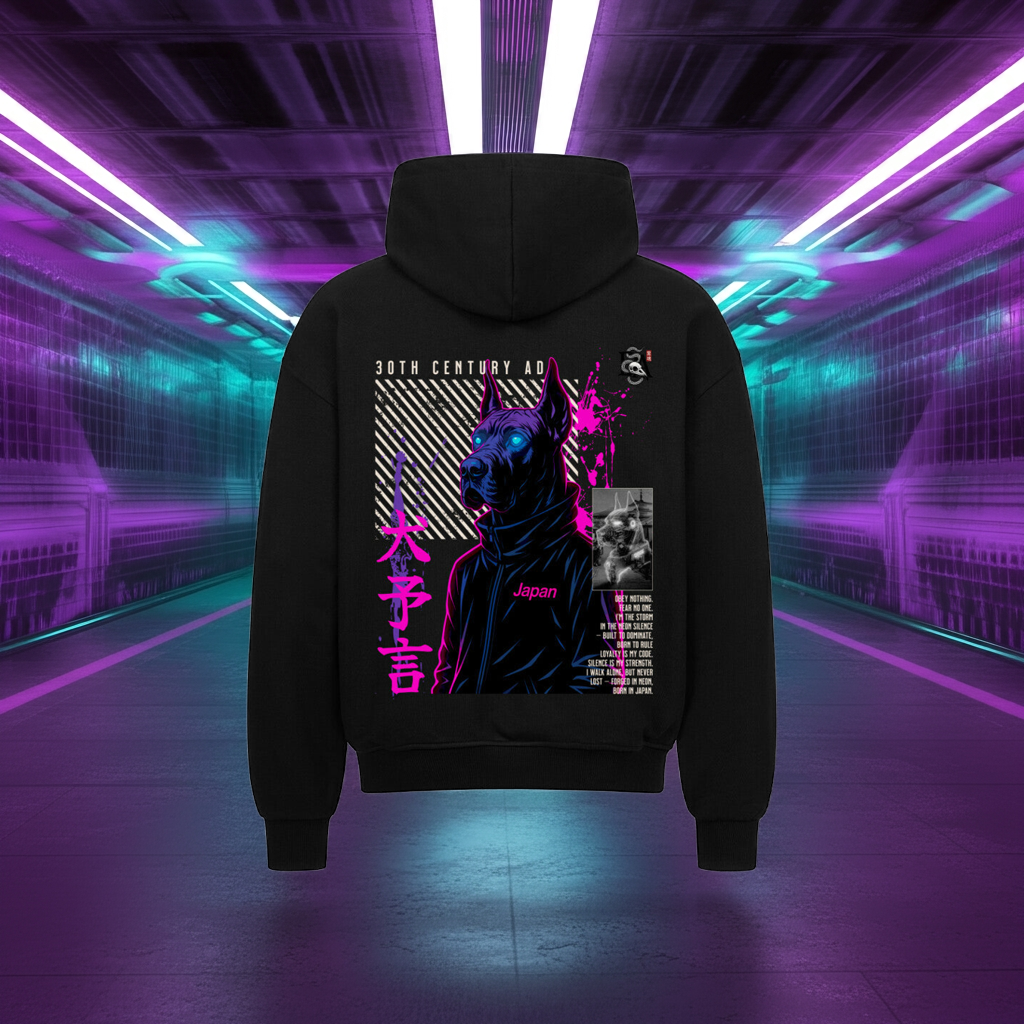 Heavy Zip Hoodie - 30th Century A.D. – THE DOGS PROPHECY (430 GSM)
