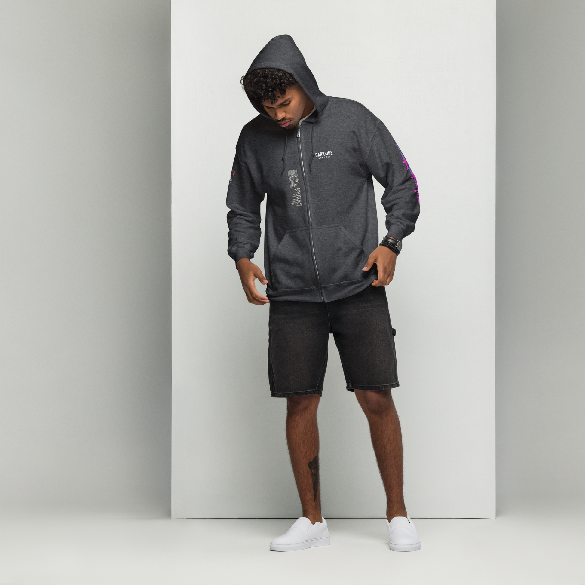 Heavy Zip Hoodie - 30th Century A.D. – THE DOGS PROPHECY  by Darkside Apparel