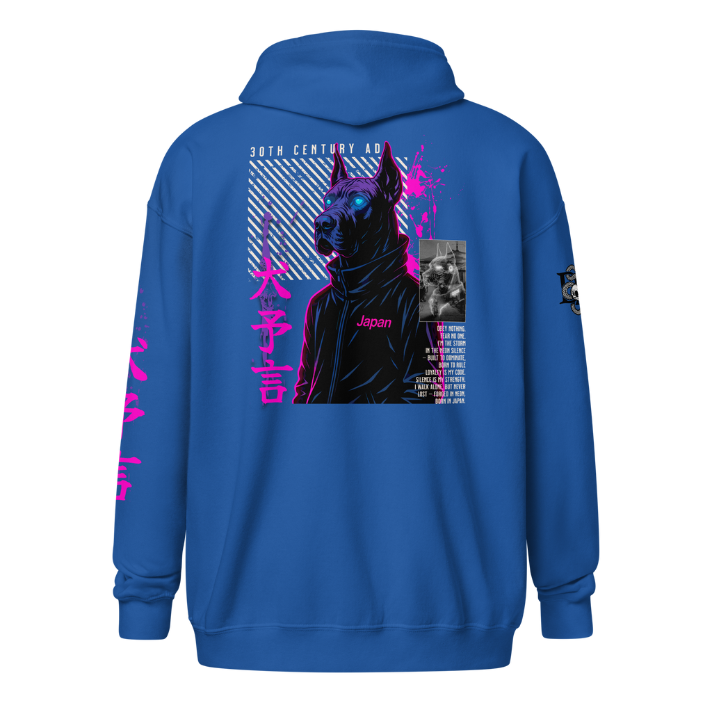 Heavy Zip Hoodie - 30th Century A.D. – THE DOGS PROPHECY  by Darkside Apparel