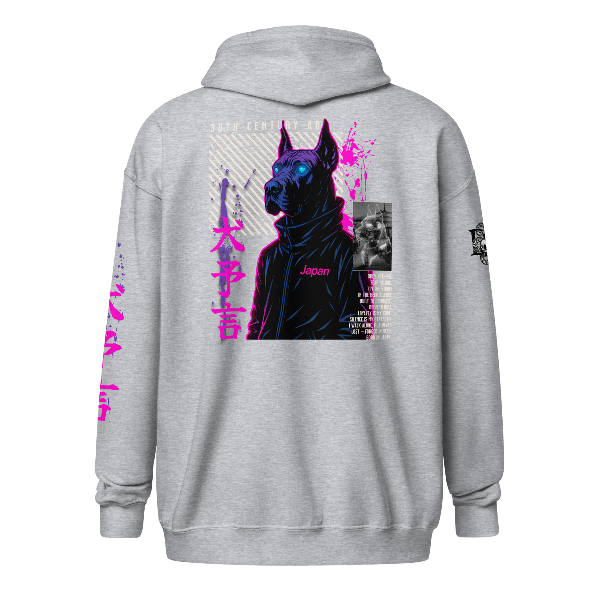 Heavy Zip Hoodie - 30th Century A.D. – THE DOGS PROPHECY  by Darkside Apparel